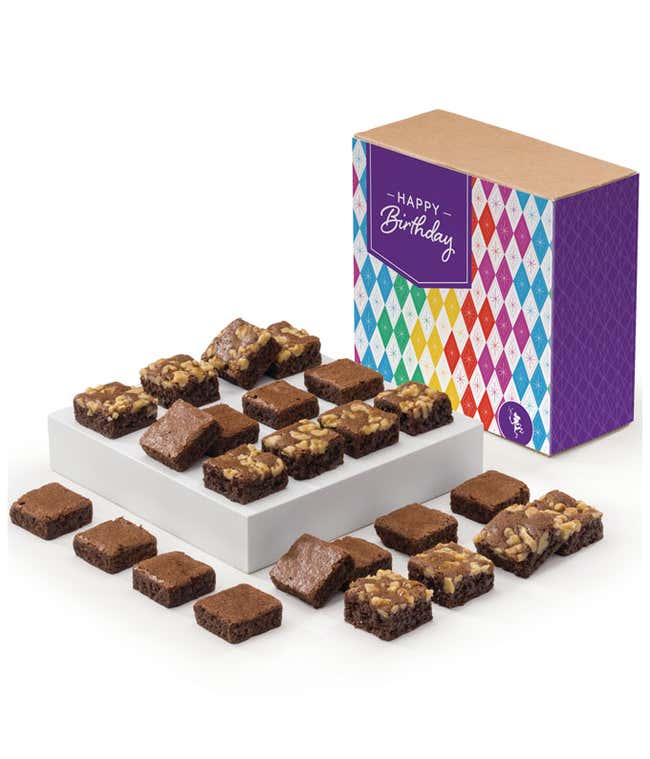 Happy Birthday Two Dozen Sugar-Free Fairytale Brownie Morsels